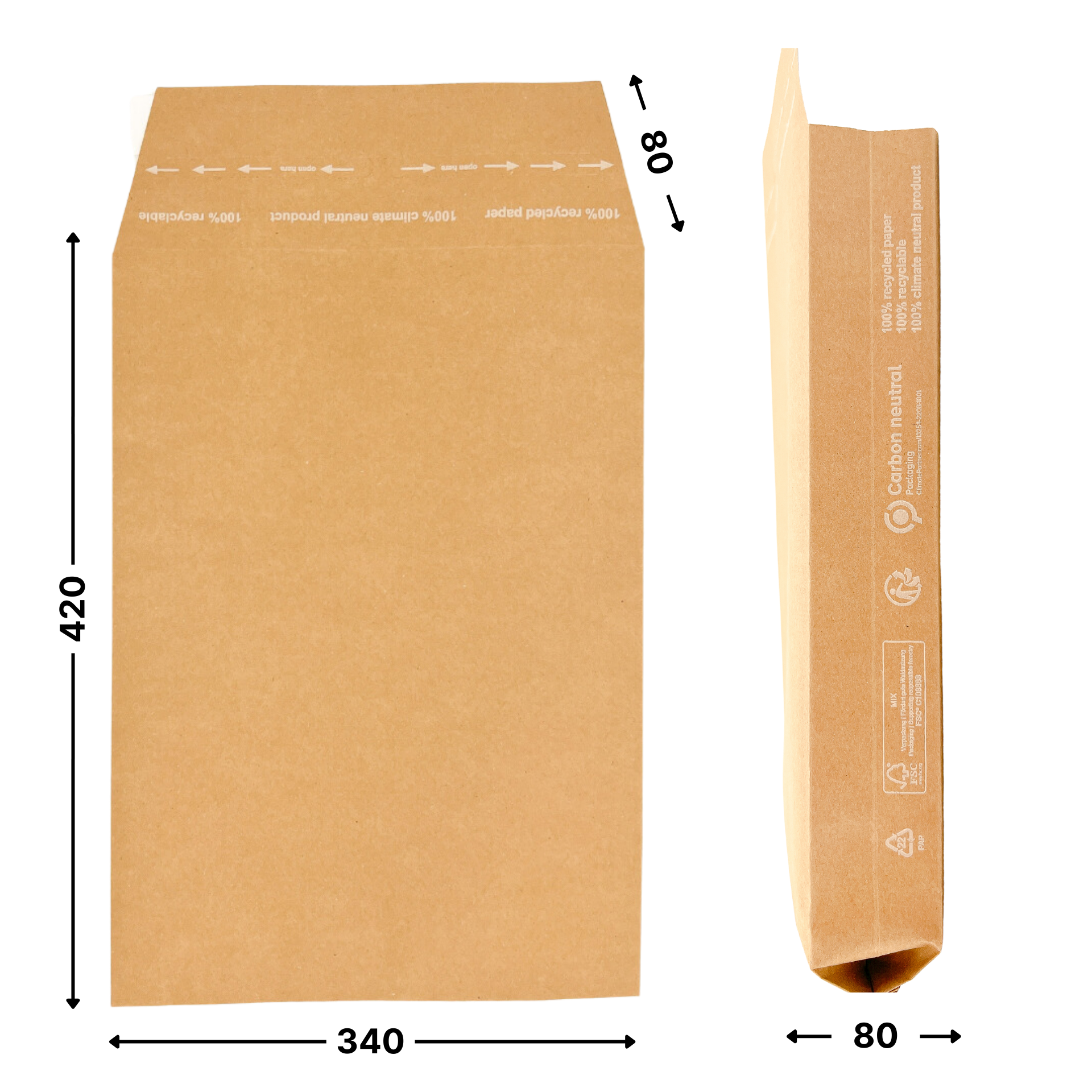 Koperta papierowa M - Paper Bag - 200 sztuk